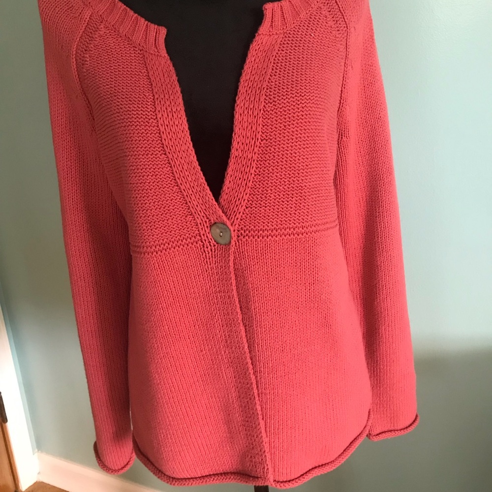 J Jill Coral Cardigan